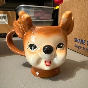 Pottery Barn Reindeer Mug Set (4) | Holiday Christmas Mugs